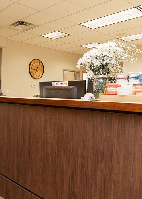 Reception desk at Southwest Dental Arts